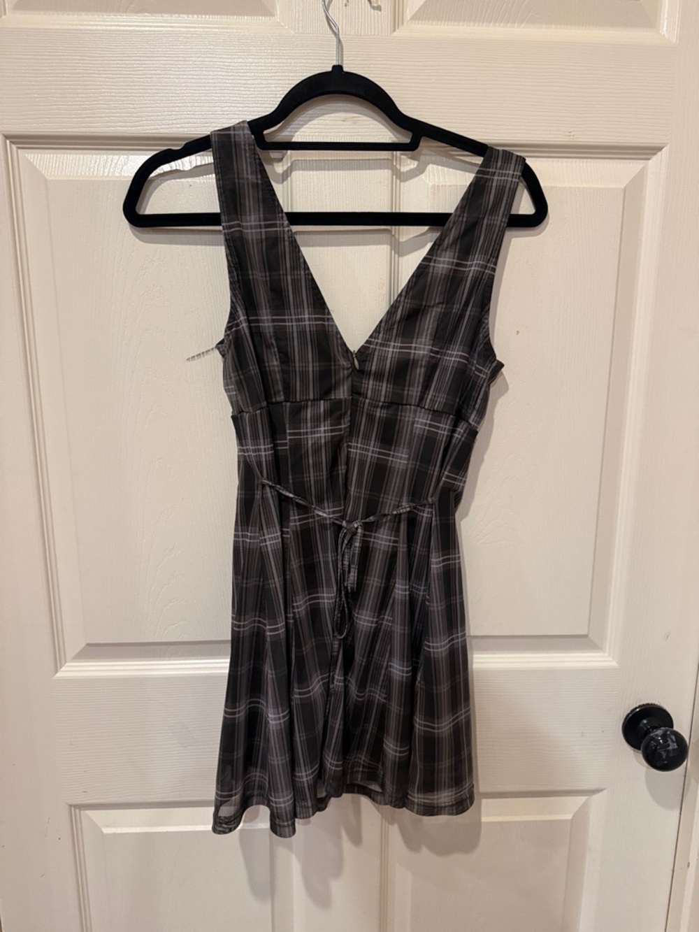 Cider green plaid mini dress, small - Picture 5 of 6